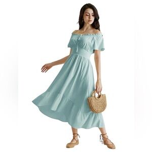 Scarlett Darkness NWT Renaissance Ruffle Sleeves Flared Pocket Dress Small
